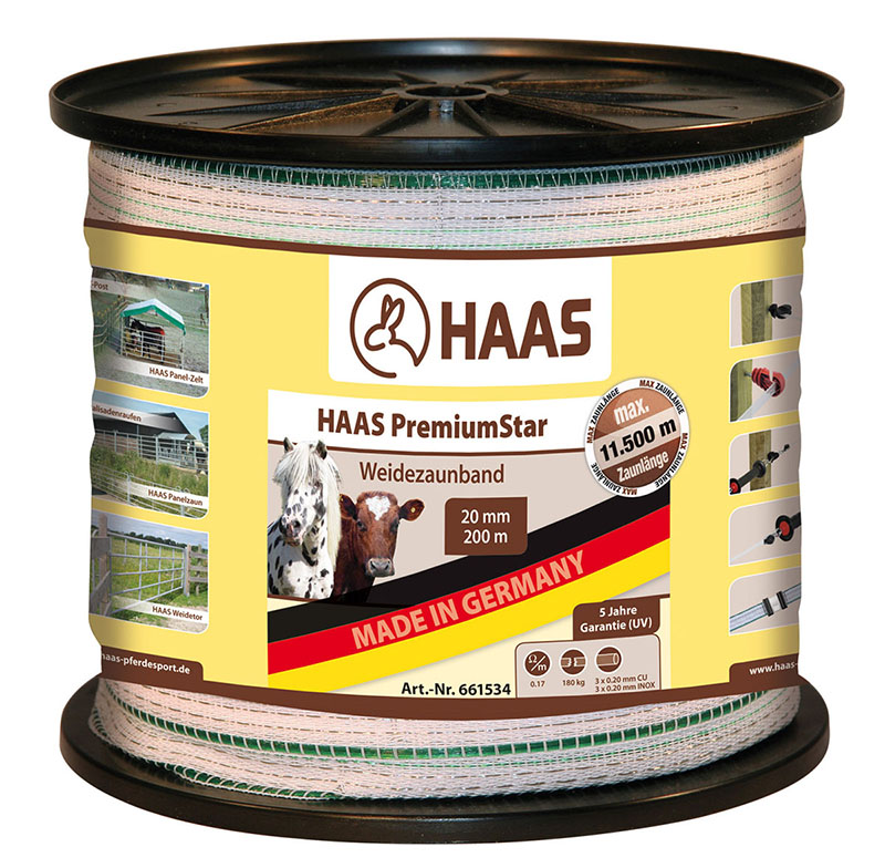 HAAS PremiumStar Weidezaunband 20 mm