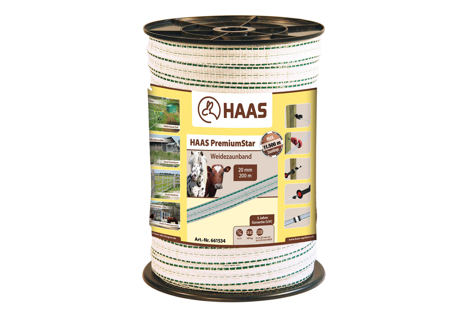HAAS PremiumStar Weidezaunband 20 mm